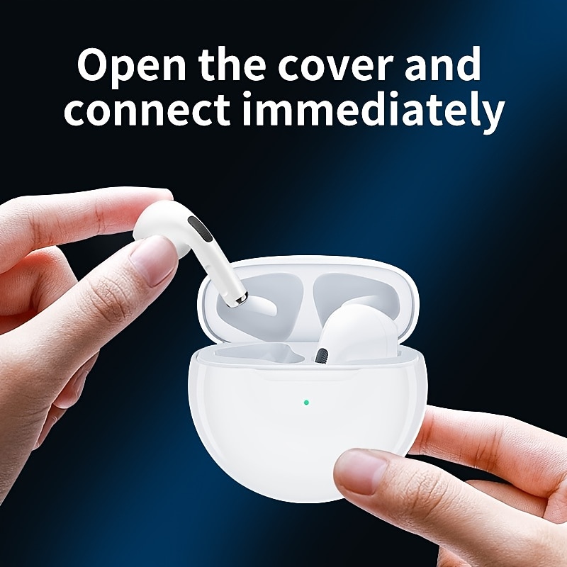 PRO6 True Wireless Headphones TWS Earbuds In Ear Bluetooth 5.1 Stereo with Charging Box Smart Touch Control for Apple Samsung Huawei Xiaomi MI  Zumba Everyday Use Traveling Mobile Phone2