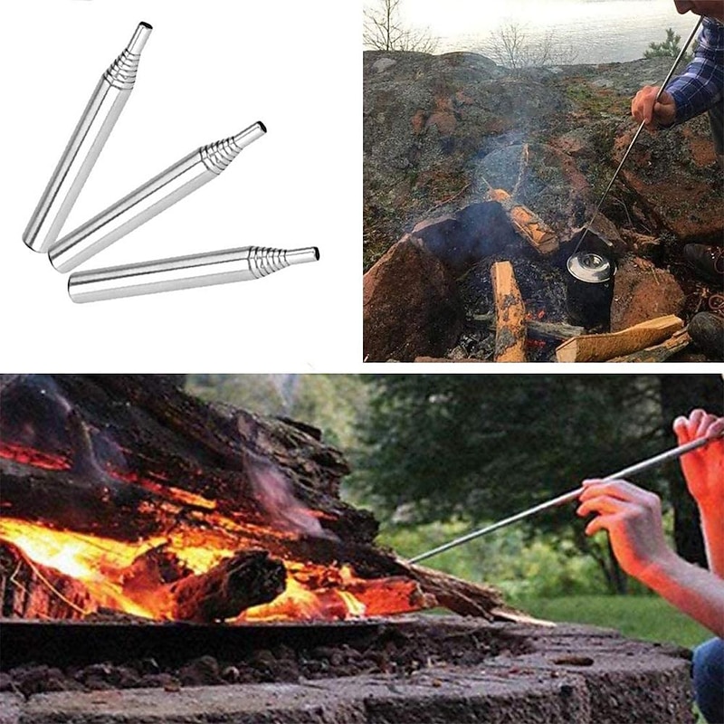 Pocket Bellow,Stainless Steel Blowing Pipe, Blowing Torch, Camping Fire Tool, Retractable Blowing Stick4