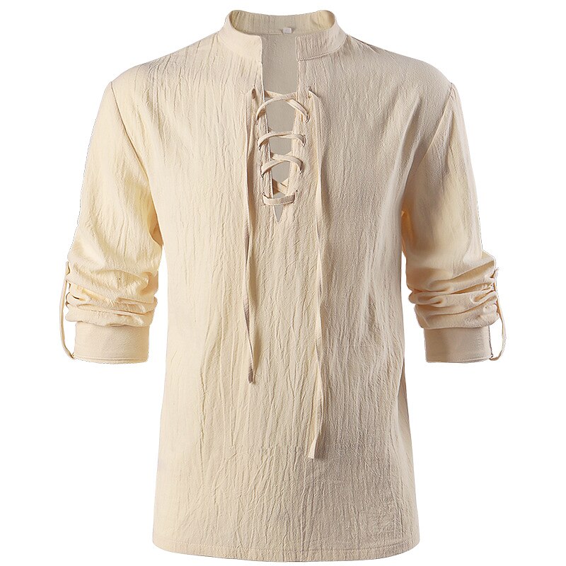 Medieval Steampunk 17th Century Blouse / Shirt Pirate Viking Elven Fancy Dress Men's Pirate Fantasy Masquerade Casual Daily Adults' Shirt2