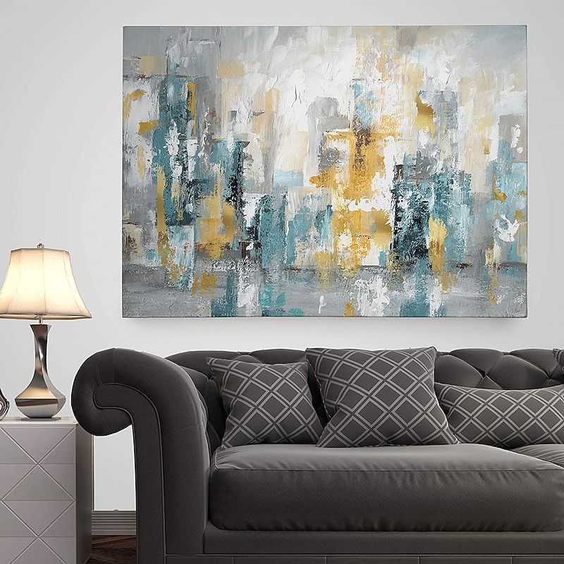 Oil Painting Hand Painted Horizontal Abstract Landscape Classic Modern Rolled Canvas (No Frame)3