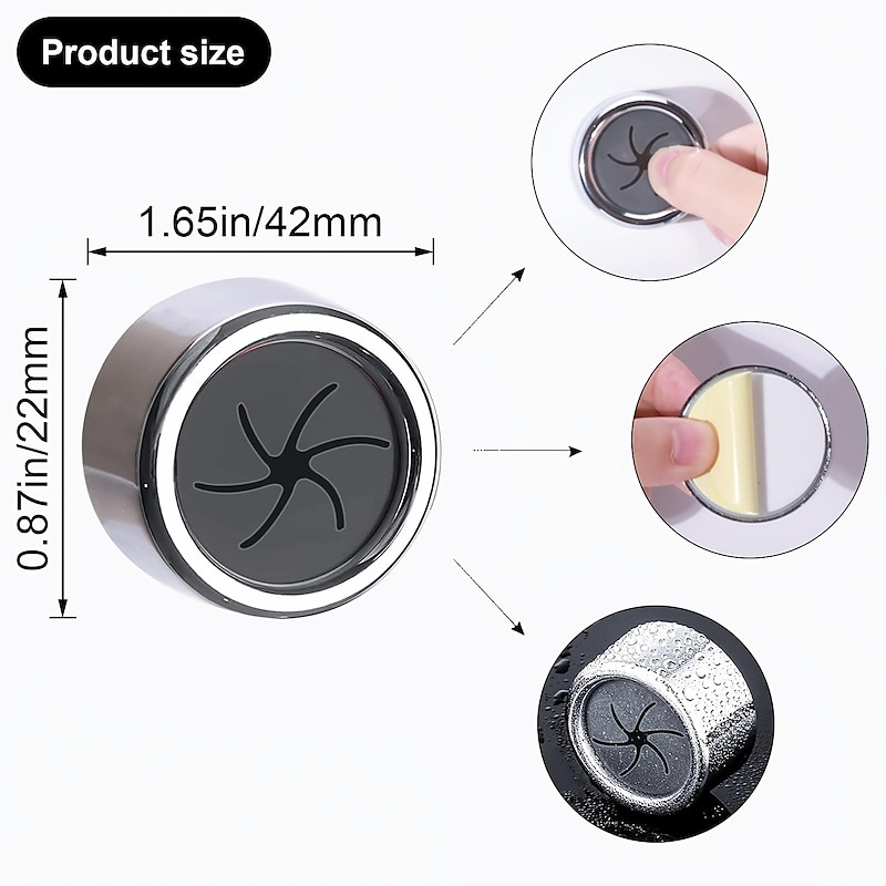 2pcs Towel Holder, Self Adhesive Wall Dish Towel Hook, Round Wall Mount Towel Holder For Bathroom, Kitchen And Home, Wall, Cabinet, Garage, No Drilling Required3