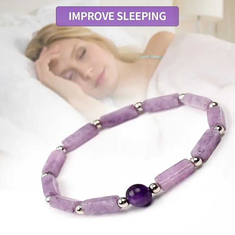 Natural Amethyst Body-purify Slimming Bracelet Stone Energy Bracelets For Women Weight Loss Bracelet Fatigue Relief Healing Yoga4