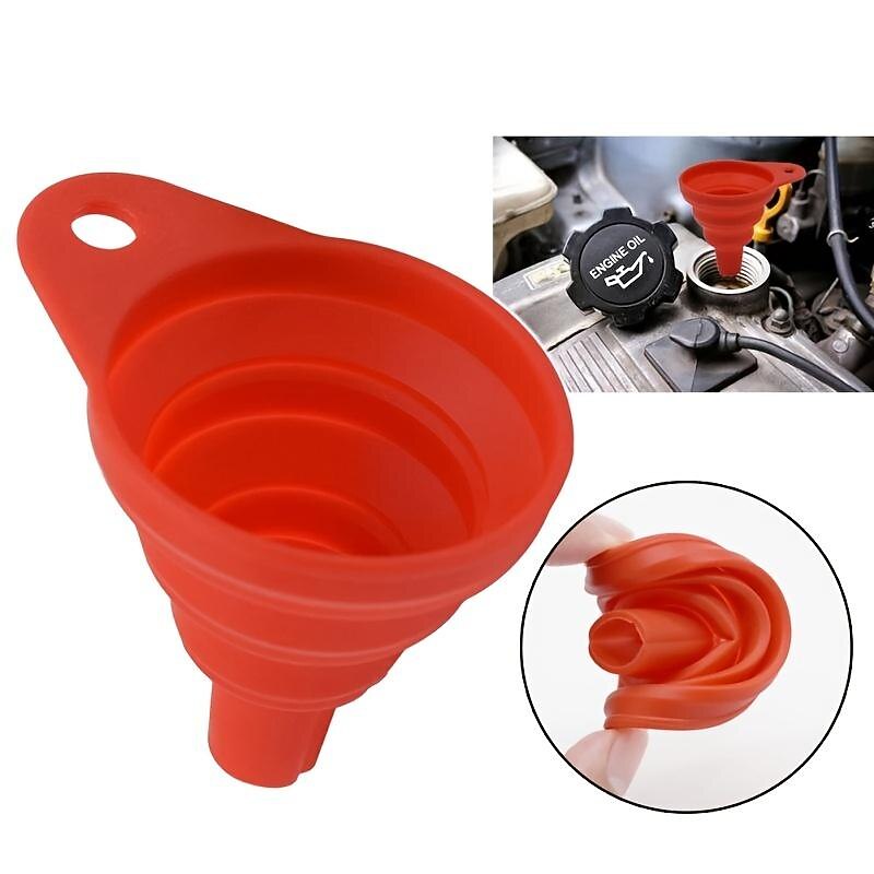 StarFire Portable Collapsible Car Silicone Funnel Long Neck Funnel Silicone Folding Funnel Small Funnel2