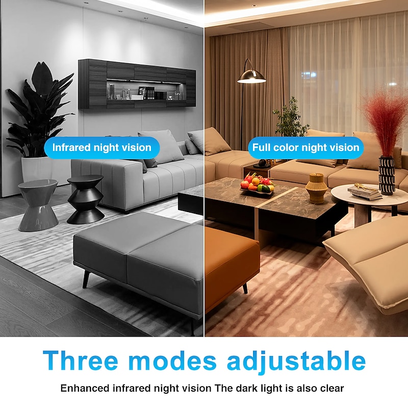 Upgraded Dual Lens 10XHybrid Zoom Light Bulb Security Camera WIFI 360 Auto Tracking Security Camera Color Night Vision Siren& Light Alarm PTZ IP Camera For Home Security4