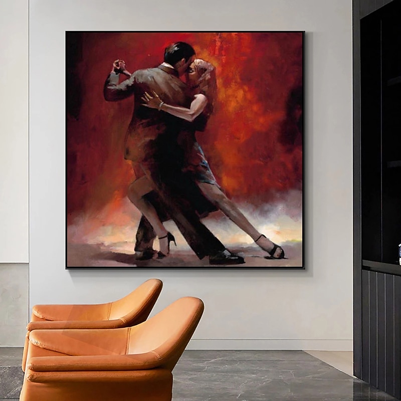 Couple dancing Tango oil panting 100% Hand painted painting dancing dancer figure wall art painting For Home Wall Decor3