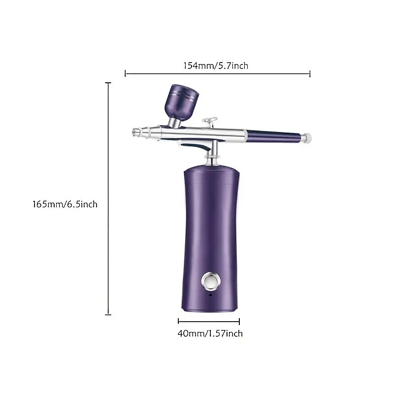 Oxygen Facial Portable Airbrush Handheld Facial Steamer For Lady Gifts Skin Care Tool Oxygen Injection Facial Misters Device Home Use Purple Green4