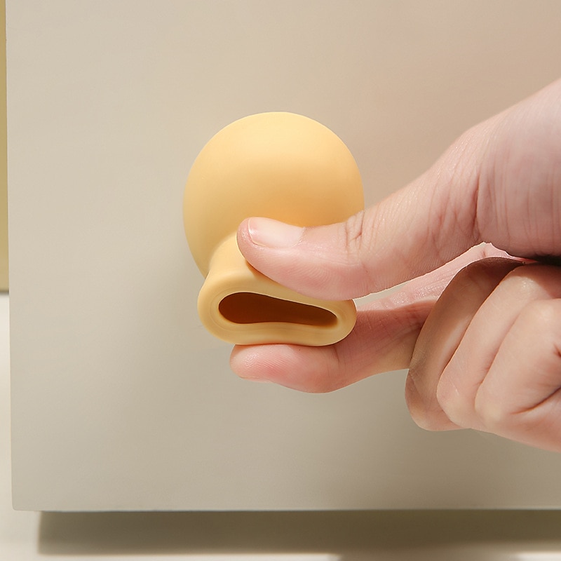 Anti-Collision Door Stopper Creative Silicone Door Stopper Non-Punching Toilet Top Door Stopper New Silent Toilet Door Stopper4