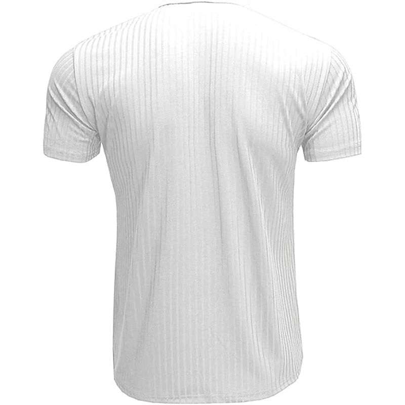 Men's Muscle Shirt Golf Shirt Casual Daily Polo Collar Classic Collar Short Sleeve Business Classic Solid Color Plain Button Front Summer Spring Fall Slim Fit Black White Red Navy Blue Brown Light3