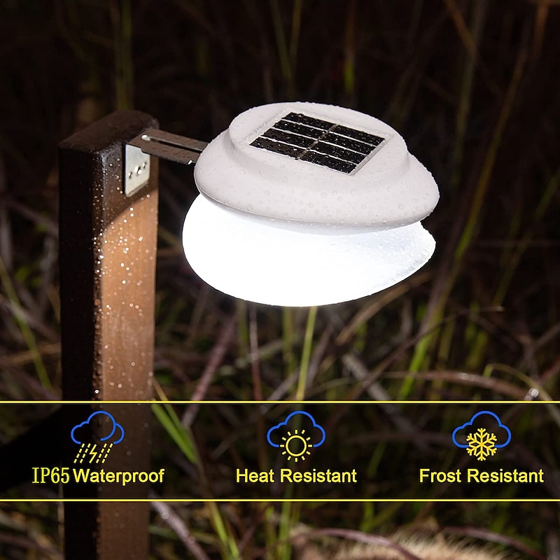 1/4/6pcs Solar Gutter Lights Outdoor Waterproof Solar Fence Light for Deck Access Courtyard Porch Driveway Garage Stair Wall Landscape Decoration Lighting Solar Night Light4