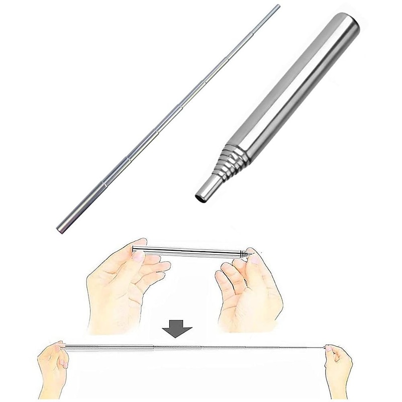 Pocket Bellow,Stainless Steel Blowing Pipe, Blowing Torch, Camping Fire Tool, Retractable Blowing Stick2