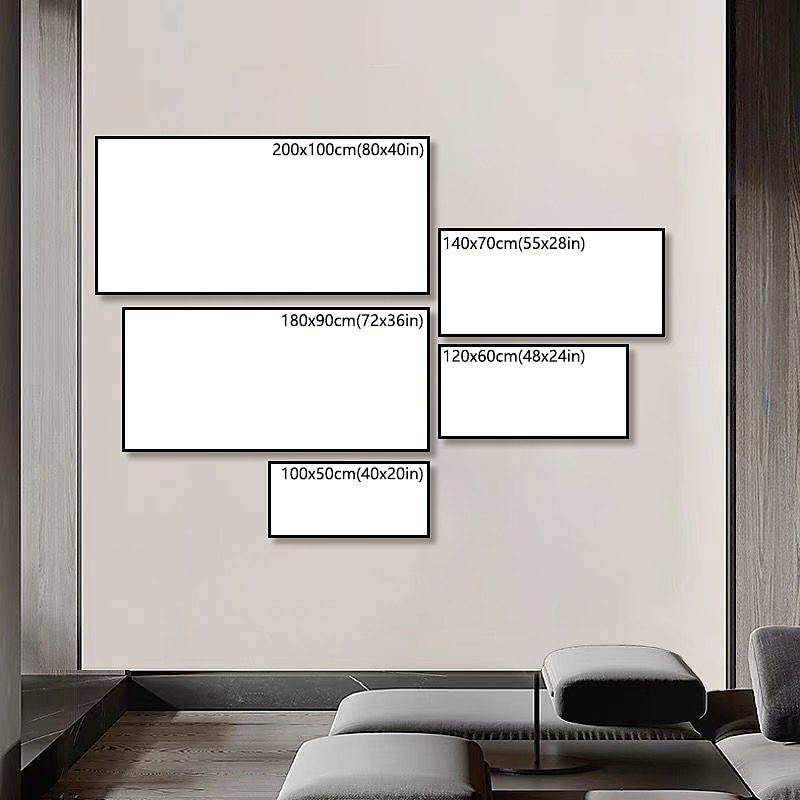 Oil Painting Hand Painted Vertical Abstract Floral / Botanical Contemporary Modern Rolled Canvas (No Frame)2