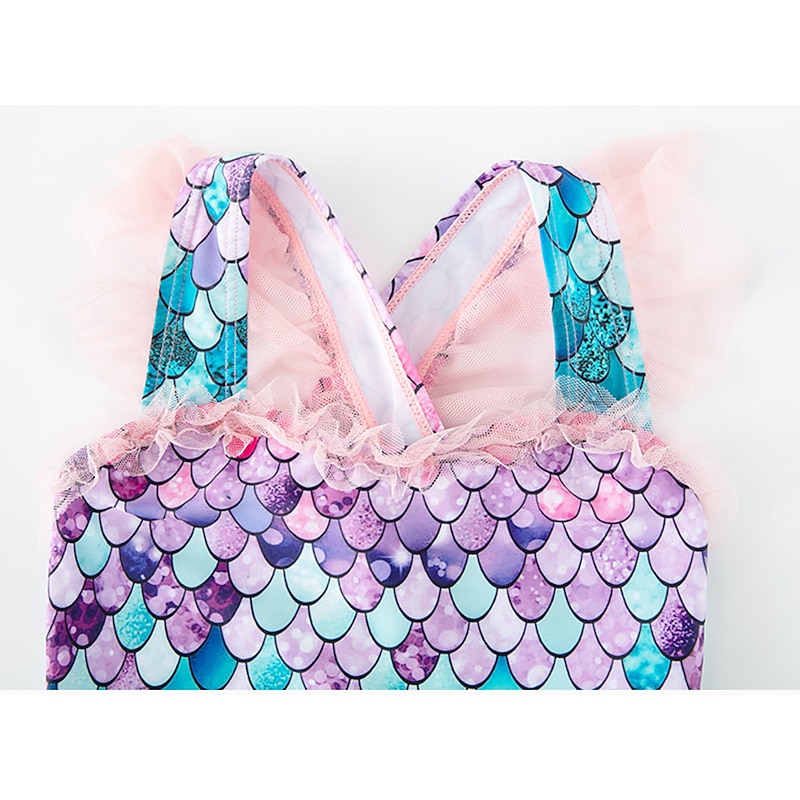 The Little Mermaid Ariel Mermaid Swimwear Bikini Swimsuits Active Sweet Movie Cosplay for Girls' Kid's3