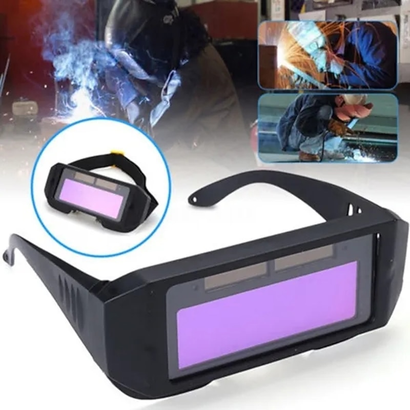 Solar Auto Darkening Welding Goggles Welder Glasses Safety Protective Welder Mask Helmet With Adjustable Shade Eyes Goggles Mask Anti-Flog Goggles