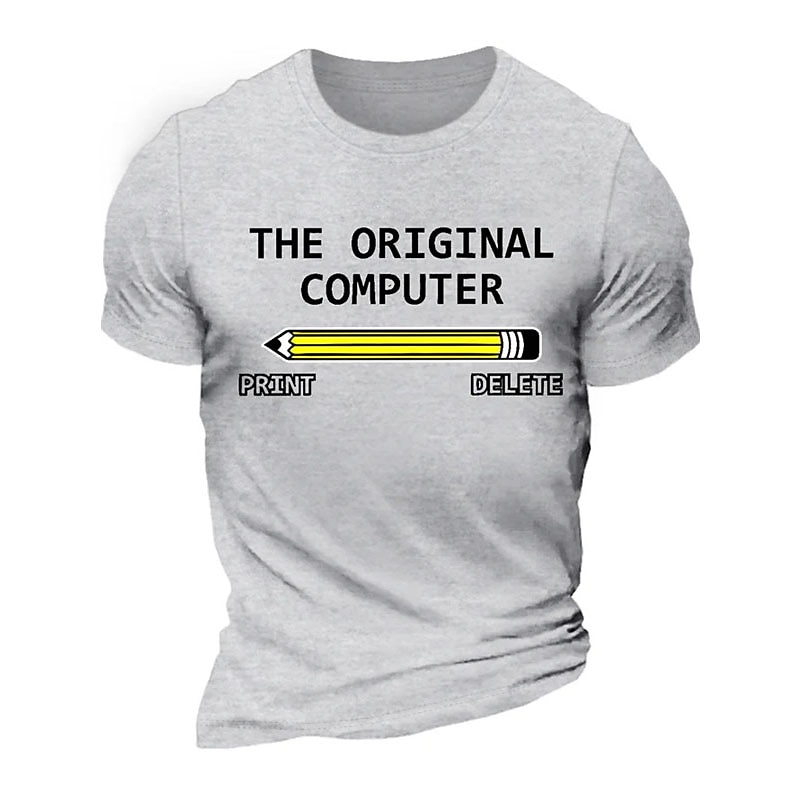 Men's Letter Graphic Prints Funny T Shirt Graphic Tee 100% Cotton Short Sleeve Graphic Shirt Wine Black White Comfortable Tee Vacation Street Fashion Designer Clothing3