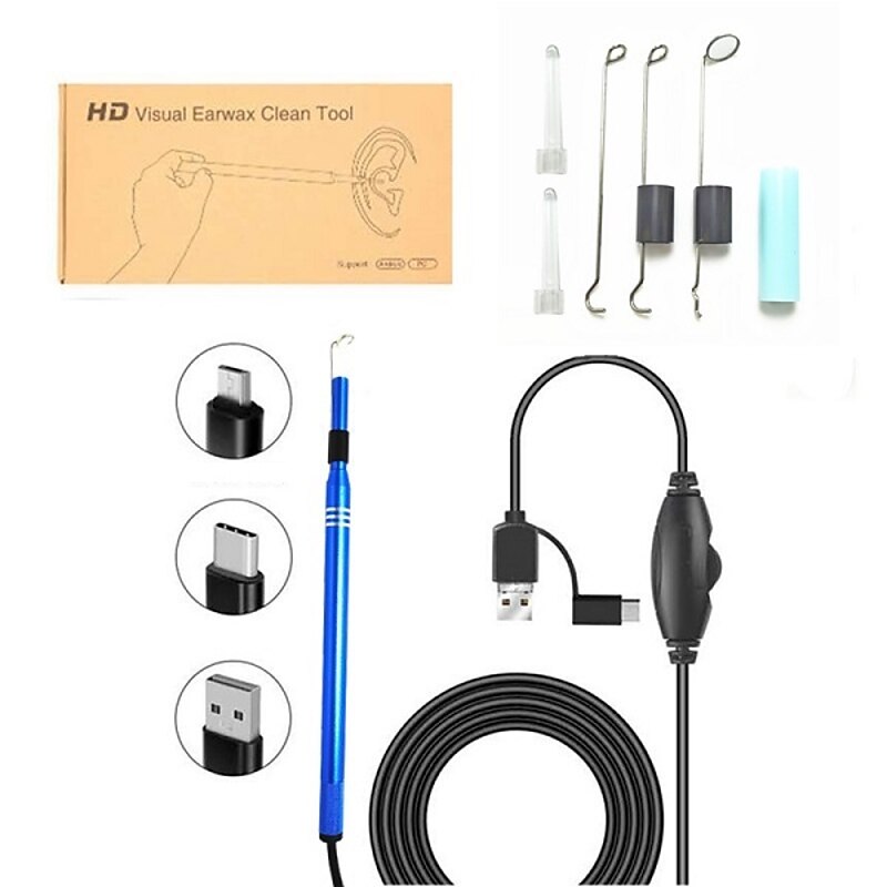 3 in 1 Endoscope Camera Otoscope Ear Cleaning Kit for Toothpicks Earwax Removal Tool Ear Scope Ear Wax Removal Tool 9