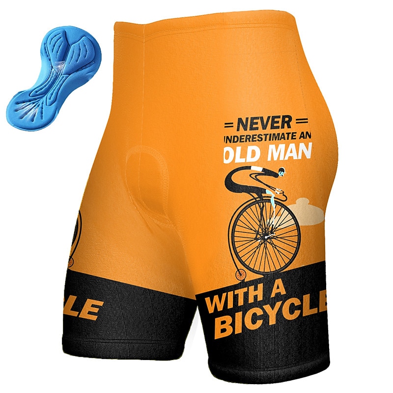 Men's Graphic Letter & Number Cycling Shorts Bike Padded Shorts / Chamois Bottoms Mountain Bike MTB Road Bike Cycling Sports 3D Pad Cycling Quick Dry Moisture Wicking Yellow Pink Spandex Clothing4