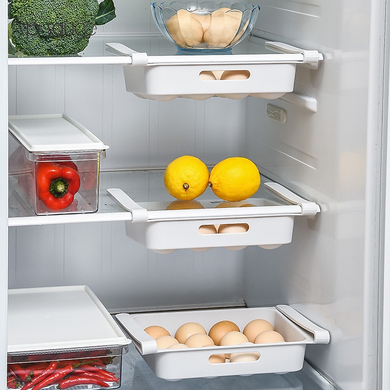 Hanging Kitchen Organizer Refrigerator Egg Fruit Storage Box Drawer Type Food Crisper Kitchen Accessories Fridge Organizer Shelf3