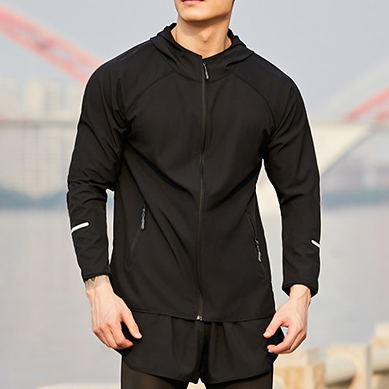 Men's Cycling Jacket Windbreaker Softshell Jacket Windproof Breathable Quick Dry Comfortable Bike Raincoat Top Black White Blue Bike Wear4