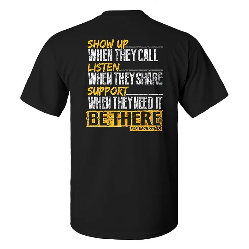 Men's Plus Size Big Tall T shirt Tee Tee Crewneck Black Dark Blue Short Sleeves Outdoor Going out Sports Tops Print Basic Graphic Letter Clothing Apparel Cotton Blend Streetwear Stylish Casual3