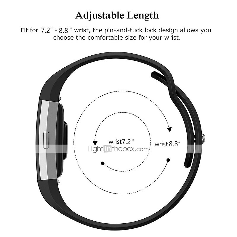 Watch Band for Fitbit Charge 2 Silicone Replacement  Strap Soft Adjustable Breathable Sport Band Wristband2