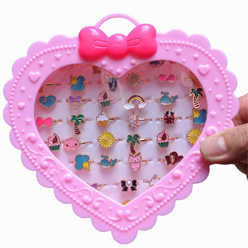 Alloy Ring Cartoon Cute Ring Children's Jewelry Jewelry Mixed 12/36 Pieces 1 Box Toy Jewelry2