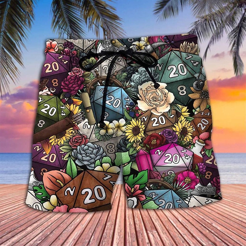 Men's Graphic Prints Mushroom Swimming Trunks Board Shorts Swim Shorts Mid Waist Hawaiian Boho Casual Daily Holiday Drawstring with Mesh lining Elastic Waist Designer Clothing Apparel2