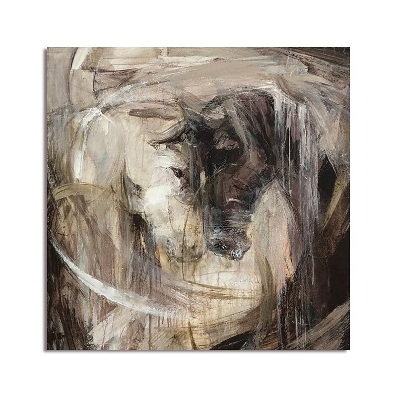 Oil Painting Handmade Big Size Painting Hand Painted Wall Art Abstract Horse Canvas Painting Home Decoration Decor No Frame Painting Only2