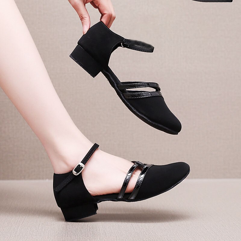 Girls' Black Dance Shoes with Adjustable Straps - Comfortable Performance Shoes for Ballet, Jazz, and Modern Dance4