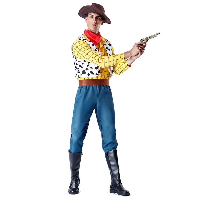 Toy Story Cowgirl Cowboy Woody Cosplay Costume Halloween Group Couples Costumes Adults' Men's Women's Cosplay Costumes Halloween Carnival Masquerade Easy Carnival Costume4