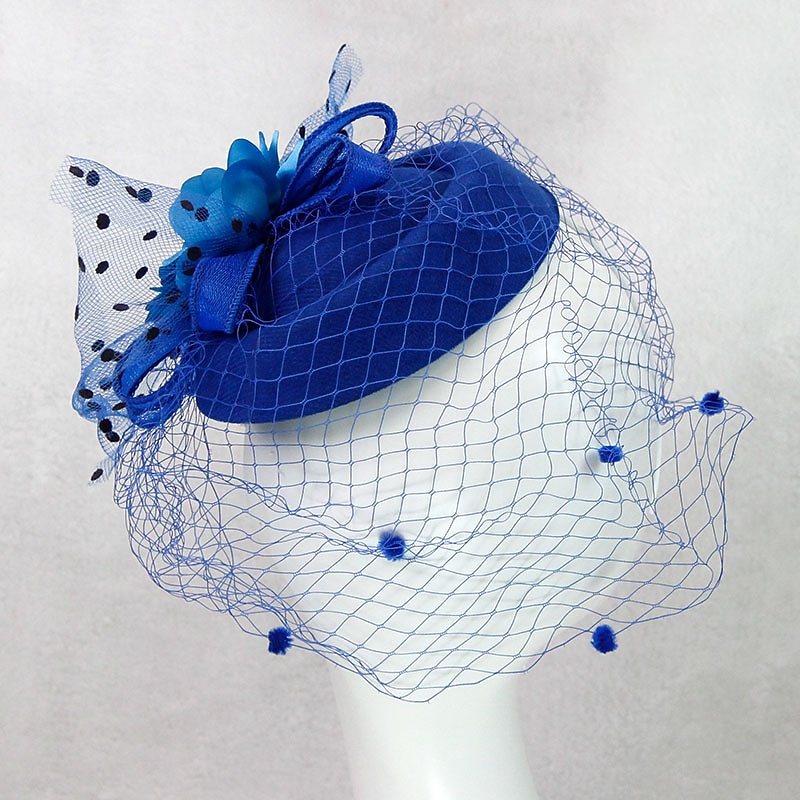 Fascinators Kentucky Derby Hat Headwear Headpiece Net Veil Hat Wedding Ladies Day Cocktail Royal Astcot With Cap Floral Headpiece Headwear3