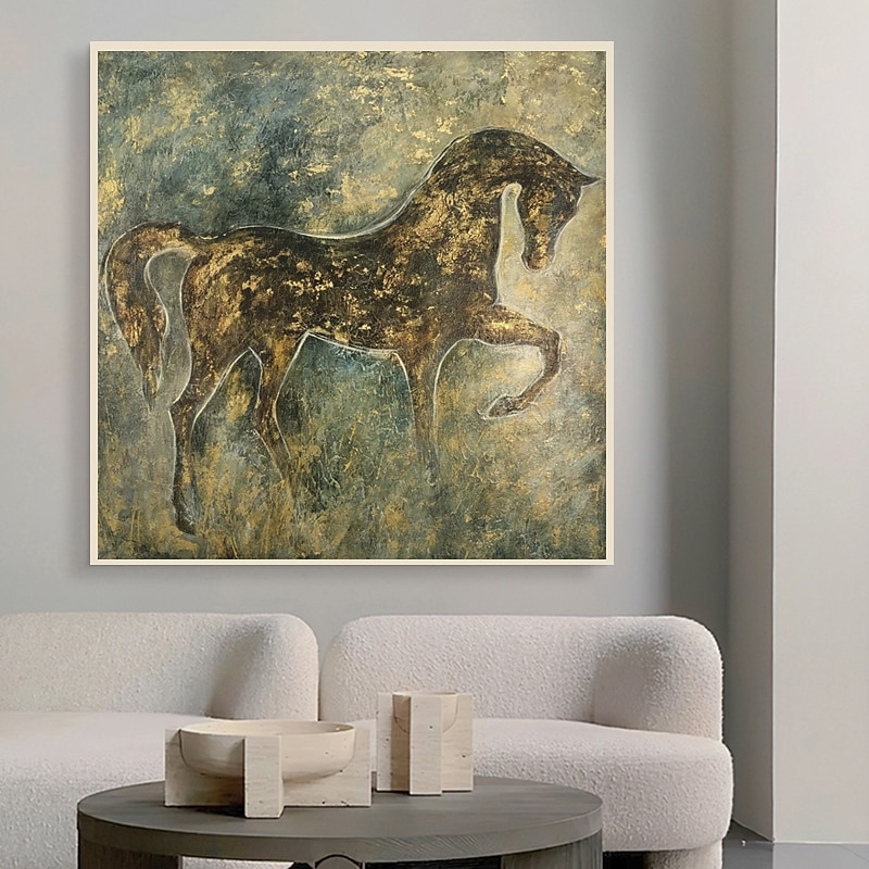 Oil Painting Handmade Painting Hand Painted Wall Art Abstract Horse Canvas Painting Home Decoration Decor No Frame Painting Only