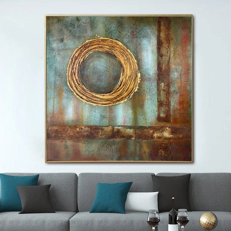 Oil Painting Handmade Big Size Painting Hand Painted Wall Art Gold Abstract Canvas Painting Home Decoration Decor No Frame Painting Only3
