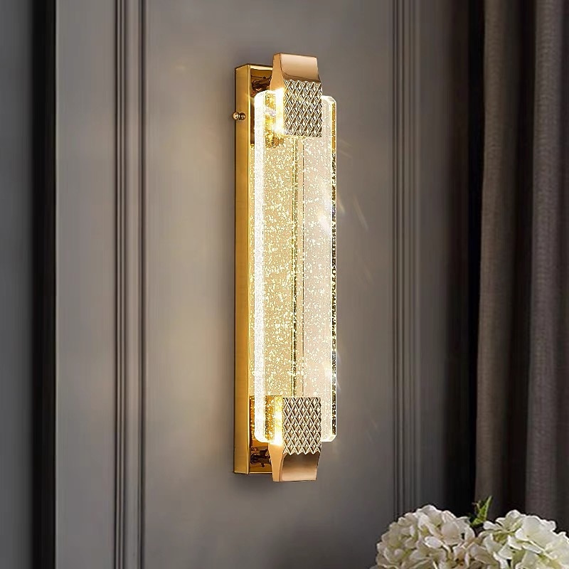 Crystal Indoor Wall Lights LED Nordic Style Living Room Shops Cafes Steel Warm White Wall Light 110-240V4