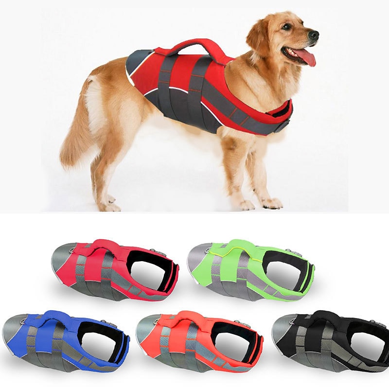 Dog Life Vest Dog Life Jacket Fashion Sports & Outdoors Safety Beach Pool Dog Clothing for Husky Golden Retriever Bichon Frise Pomeranian Small4