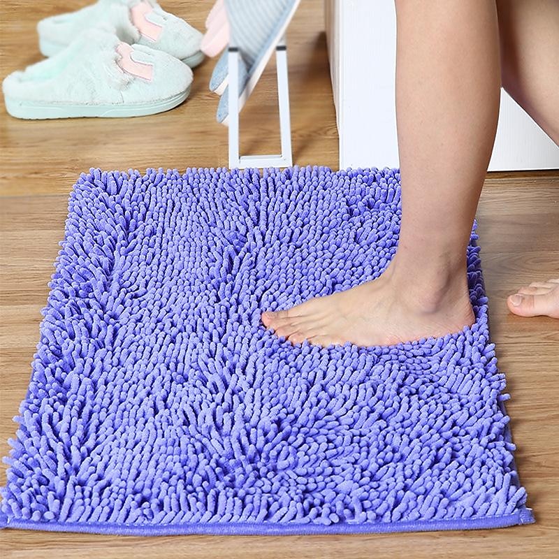 Chenille Bath Mat Non-slip Bathroom Rug,Anti-slip Floor Mats Door Mat Anti-slip Bathroom Rug Kitchen Carpets Doormats Floor Mat For Living Room,Bathroom