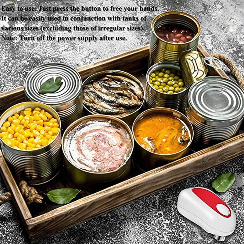 Electric Can Opener - Automatic One-Touch Tin & Jar Opener with Smooth Edges, High-Power Kitchen Tool4