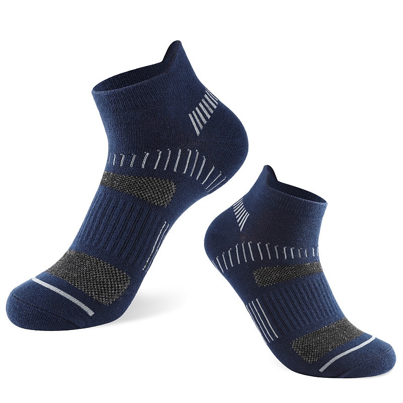 Men's 2 Pairs Socks Ankle Socks Low Cut Socks Black White Color Striped Casual Daily Basic Medium Summer Spring Fall Stylish Traditional / Classic3