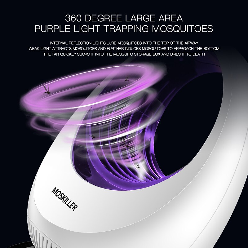 Fruit Fly Traps for Indoors Mosquito Trap Catcher & Killer for Gnat Moth Flies Non-Zapper Insect Traps with UV Light Fan4