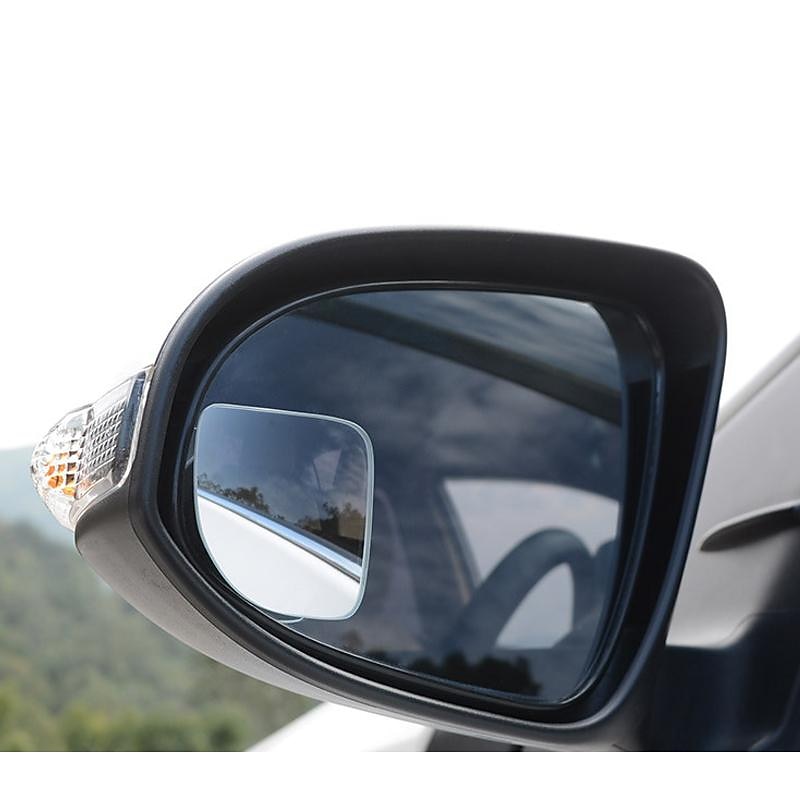 2pcs Car Frameless Blind Spot Mirrors - 360° Wide Angle, Universal Fit for Enhanced Safety2