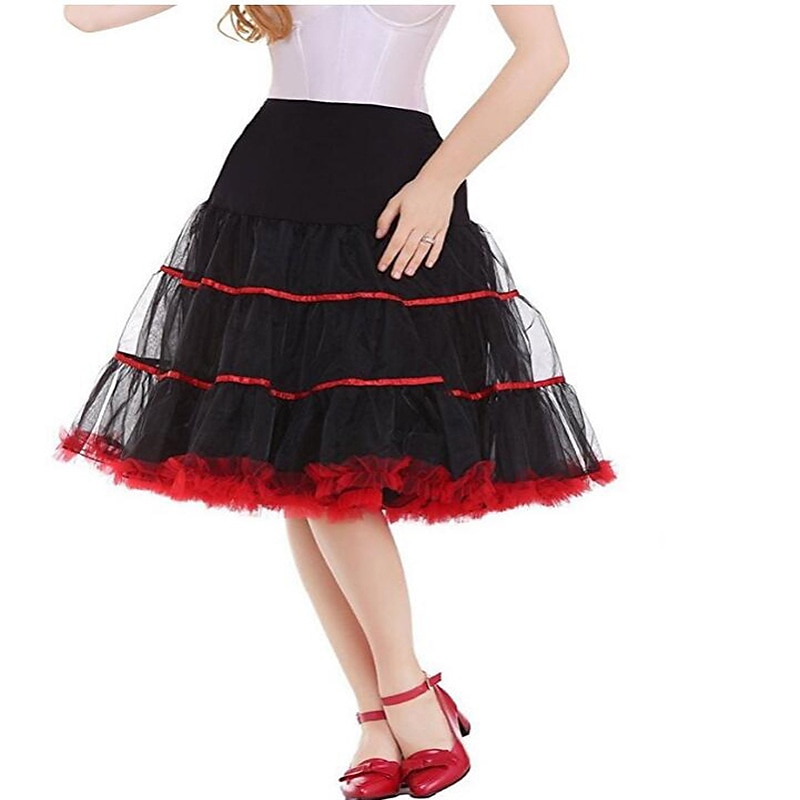 1950s Princess Knee Length Petticoat Hoop Skirt Tutu Under Skirt Fancy Dress Women's Party / Evening Prom Bachelorette Party Adults' Skirt2