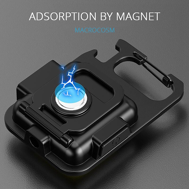 LED Flashlight Super Bright Mini COB Keychain Charging Lamp Camping Lights with Magnet 4 Lighting Modes for Camping Home Use.4