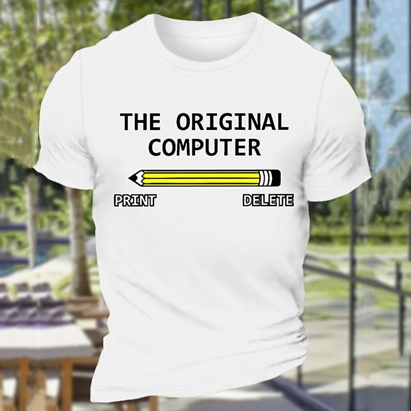 Men's Letter Graphic Prints Funny T Shirt Graphic Tee 100% Cotton Short Sleeve Graphic Shirt Wine Black White Comfortable Tee Vacation Street Fashion Designer Clothing4