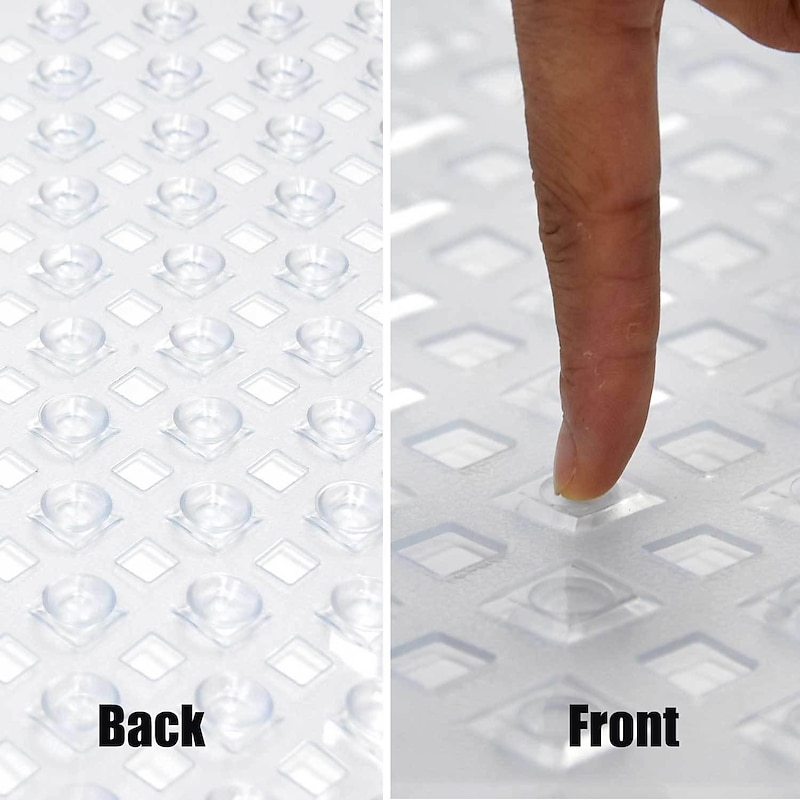 Bath Mat Non-slip Bathtub Mat Anti-Bacterial Shower Mat,Extra Long,90*40CM/16"*35", Powerful Suction Cup Gripping,Machine Washable, BPA Free, Non-Toxic, Phthalate free, Latex Free3