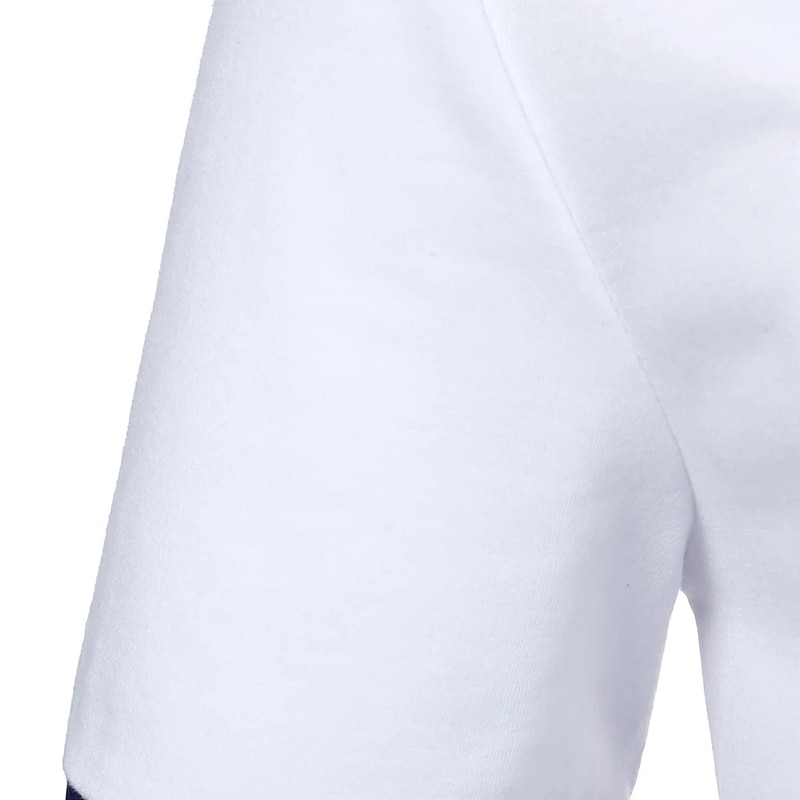 Men's Polo Shirt Golf Shirt Casual Holiday Classic Short Sleeve Fashion Basic Color Block Button Summer Regular Fit White Red Black-white Polo Shirt4