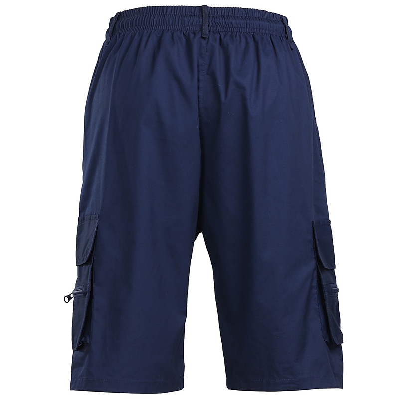 Men's Cargo Shorts Shorts Bermuda shorts Flap Pocket Plain Comfort Breathable Outdoor Daily Going out Fashion Streetwear Black Green3