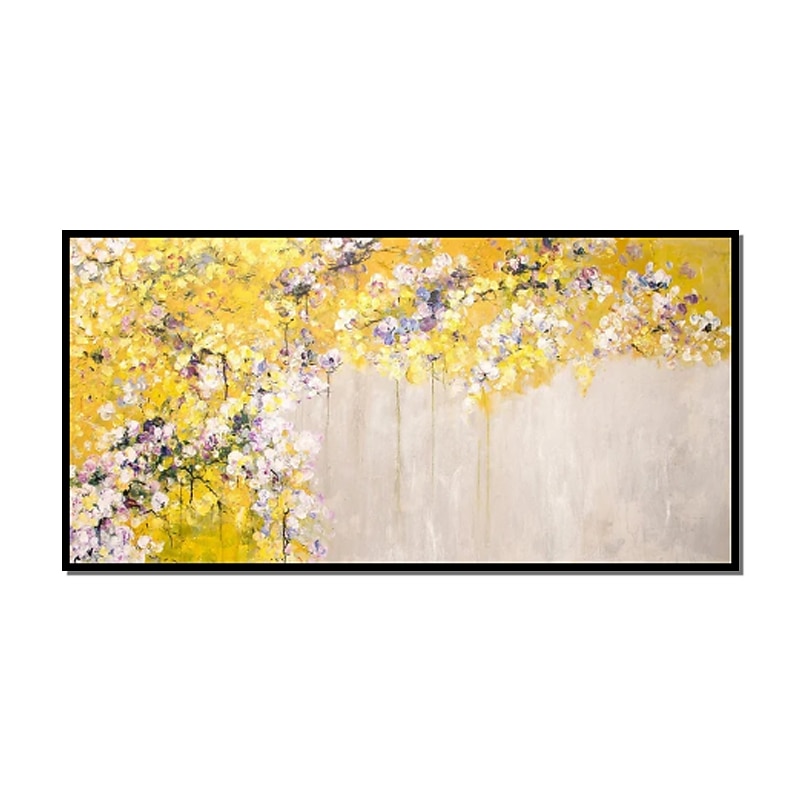 Handmade Oil Painting Canvas Wall Art Decoration Modern Flowers Light Luxury Living Room for Home Decor Rolled Frameless Unstretched Painting2