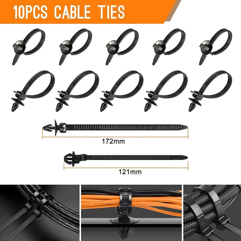 StarFire 680 Pcs Car Push Retainer Clips Plastic Door Panel Fasteners Fender Bumper Clips Car Clips Fasteners Kit With Most Popular Sizes Auto Push Pin3