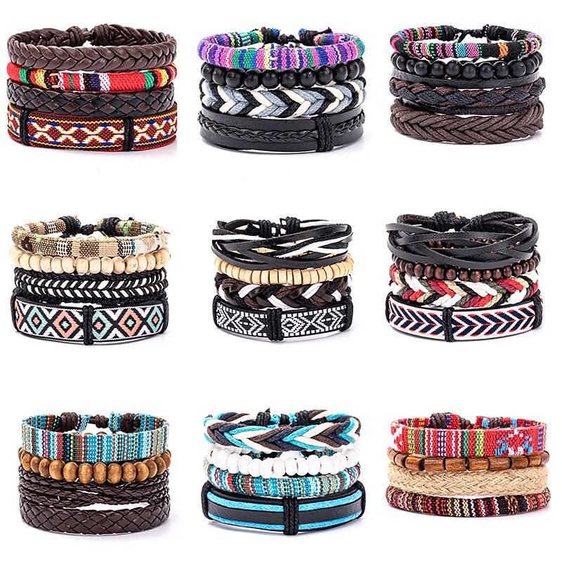 Bohemian Style Bracelet Ethnic Style Colorful Beaded Handicrafts Women'S Weaving Handicrafts