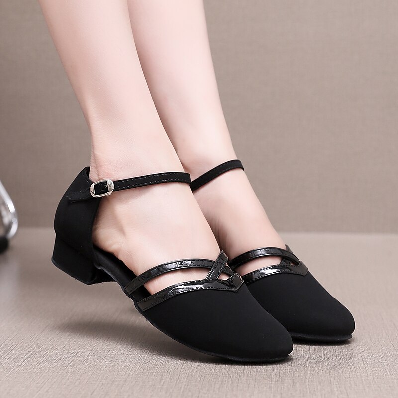 Girls' Black Dance Shoes with Adjustable Straps - Comfortable Performance Shoes for Ballet, Jazz, and Modern Dance