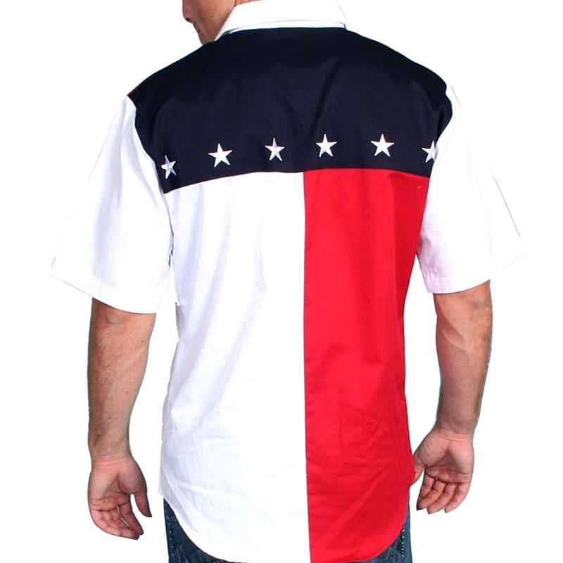 Men's American Flag Western Shirt Button Up Shirt Cowboy Shirt Short Sleeve Fashion Designer Western Daily Summer Spring Turndown Collared Shirts 3D Print Front Pocket White Yellow Gray2